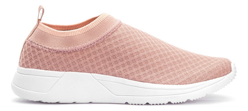 Tênis Meia Feminino Sem Cadarço Academia Slip On Leve Rosa