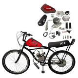 Bicicleta Motorizada Tanque 5 Litros Xr Kit&bike Desmontados Cor Vermelho Devil