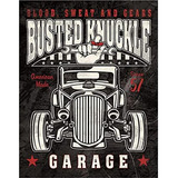 Busted Knuckle Garage Letrero De Lata Vintage Nostálgi...