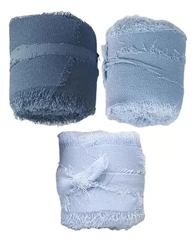Nuevo 3 Rollos De Cintas De Gasa Sedosas Con Flecos For