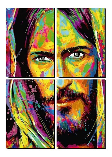 Cuadro Rostro Jesus 140 Cm X 100 Cm 4pz