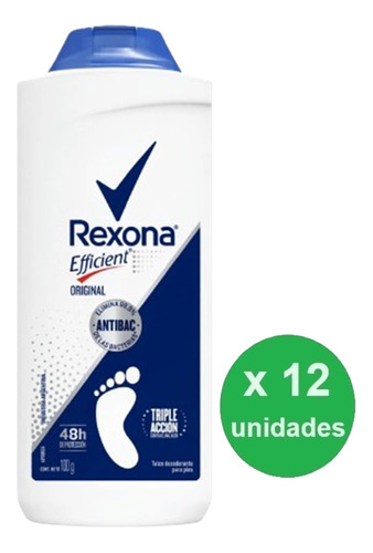 Pack Desodorante P/pies Efficient 100g X12 Un. - Dh Tienda