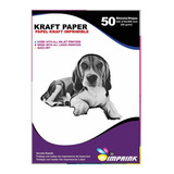 Papel Kraft 200grs Ecologico Imprimible Tamaño A4/100hojas