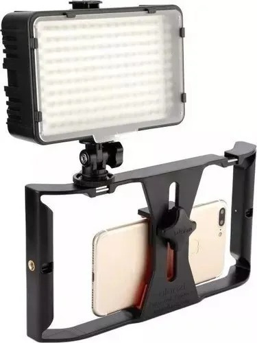 Kit Stedicam Celulares + Iluminador  W81 P/ Youtube Rgb