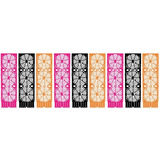 Decoración Papel Picado Muertos Tira Araña Rosa Negro10 Pz