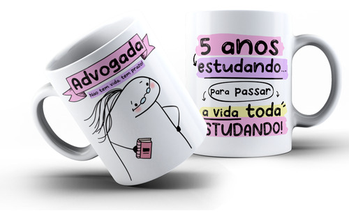 Caneca 325ml Porcelana Flork Profissão Engraçada!