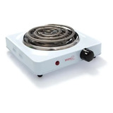 Parrilla Eléctrica De 1 Quemador Con Termostato Timco Pe-01 Color Blanco 110v