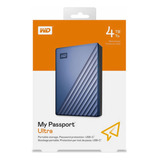 Disco Duro Externo Azul Wd My Passport Ultra 4 Tb Usb 3.0 C