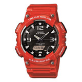 Reloj Casio Hombre Rojo Aq S810wc 4avcf Pantalla Analógica