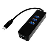 Adaptador Usb-c Para Rj45 - Hub 3 Usb 3.0 - Jc-tyc-r03