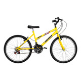 Bicicletas Para Passeio Corrida Ciclismo Aro 24 Ultra Bikes Cor Amarelo