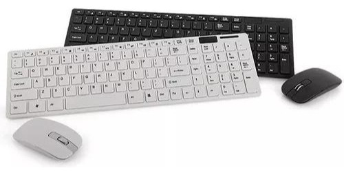 Kit Mouse Teclado Sem Fio Wireless Usb Pc Notebook + Brinde