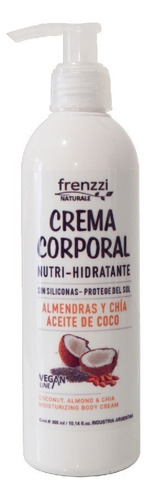 Crema Corporal Almendra Y Coco Veganos Y Celiacos Frenzzi