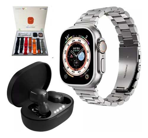 Religio Smartwatch Hw Ultra 2 Serie 9 7 Pulseiras Fone S/fio