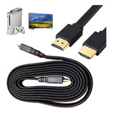 Kit Cabo Hdmi 2 Metros 4k Full Hd Televisão Led, Xbox360