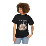 Polera Unisex Gato Gatitos Im Ok Algodon Estampado