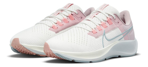Tenis De Running Para Mujer Nike Pegasus 38 Blanco/rosa Color Vela/rosa Vidrio/carmesí Felicidad/cubo Océano Talla 23.5 Mx