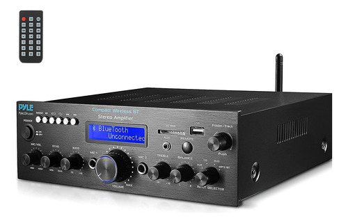 Amplificador Pyle Radio Fm,mp3,usb,sd Estereo, Bluetooth