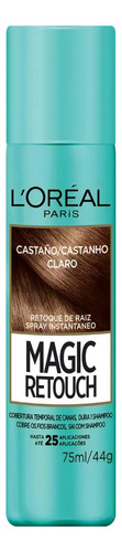 Kit Tintura L'oréal Paris  Magic Retouch Tono Castaño Claro Para Cabello