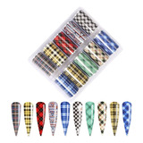 10 Colores Buffalo Plaid Nail Art Foils Christmas Nail Trans