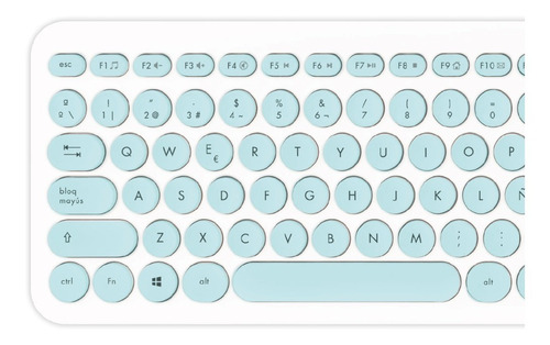 Teclado Ultra Delgado Para Pc. White/green 03-dbk755