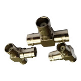 Adaptador Conector Bnc En T 3 Hembras X 5 Unidades