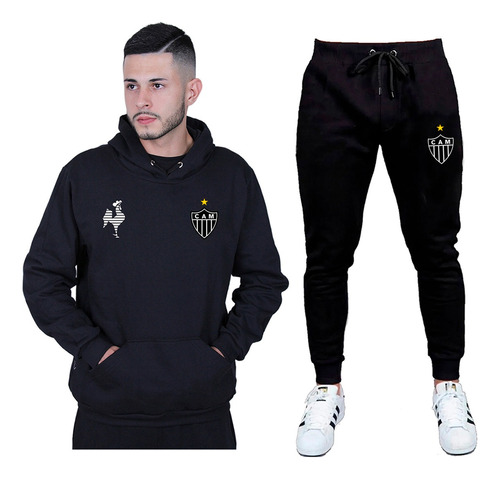 Kit Conjunto Moletom E Calça Atletico Mineiro Galo Blusão