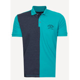 Camisa Polo Aleatory Recortada Piquet Lake Azul