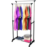 Organizador De Roupas Arara Dupla Cabideiro Inox C/ Extensor