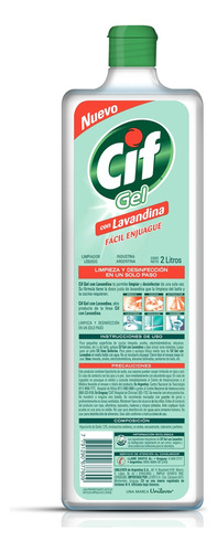 Cif Gel Con Lavandina X 2 Lts