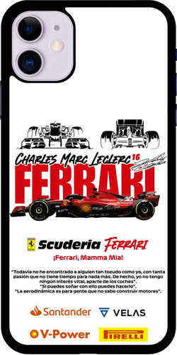 Funda Para Celular Diseño Ferrari Charles Leclerc F1 #2