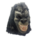 Mascara Latex Y Pelos Gorilla Cubre Toda La Cabeza
