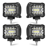 Barra De Luz Trabajo Led 60w, Triple Fila De 4 Pulgadas 4pc