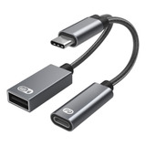 Adaptador Usb C Otg Pd 60w Con Cable De Carga Rápida Tipo C