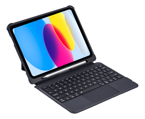 Funda Con Teclado Y Touchpad Para iPad 10ma Generacion