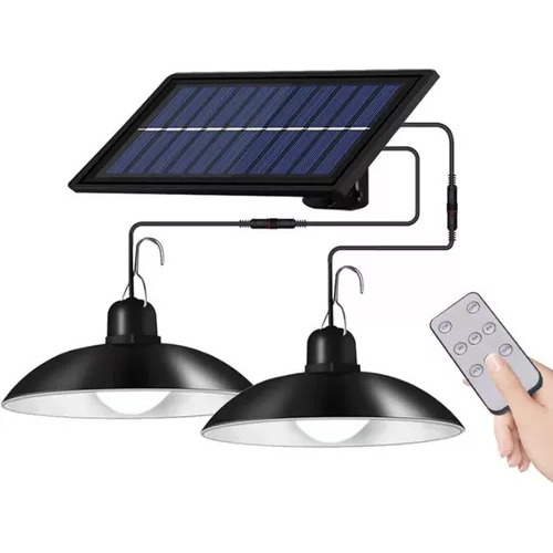 Lámpara Colgante Solar De 4800 Mah Lámpara Solar De 2 Cabeza