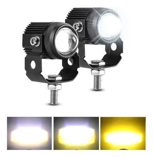 Par Luces Led Auxiliares Faros De Lupa Para Auto Moto 60w