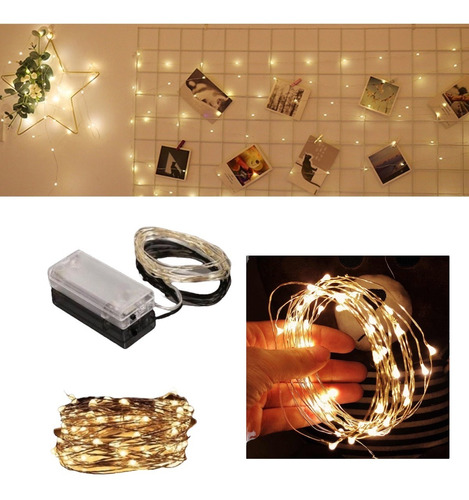 4 Fio Luz De Fada Led Decoração Quente 2 Mt Envio 24hs Natal