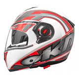 Casco Rebatible Okn 10 Con Doble Visor Avant Motos