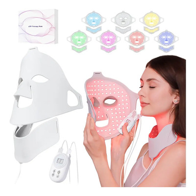 Máscara De Belleza Facial Led De 7 Colores Con Carga Usb | Envío gratis