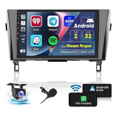 (manual A/c) Android Car Stereo 2014 - 18 Nissan Rogue