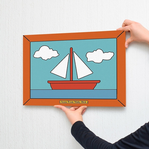 Cuadros Los Simpson Barco Velero Moby Dick Bastidor 33x48cm