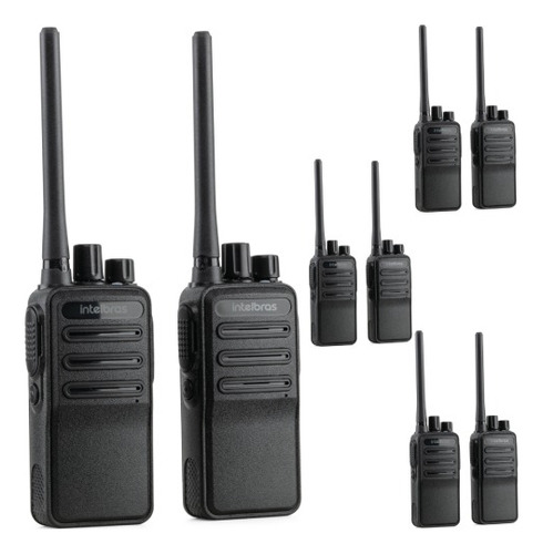 08 Rádios Comunicadores Walktalk Pretos Intelbras Rc 3002 G2