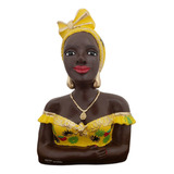 Busto Africana Namoradeira - Enfeite Janela E Balcão