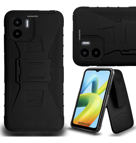 Funda Protector Para Xiaomi Redmi A2 Uso Rudo Con Clip