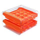 Caja De Almacenamiento De Huevos Para Refrigerador, Naranja