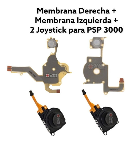 Membrana Izquierda Y Derecha Psp 3000 + 2 Joystick Psp 3000 