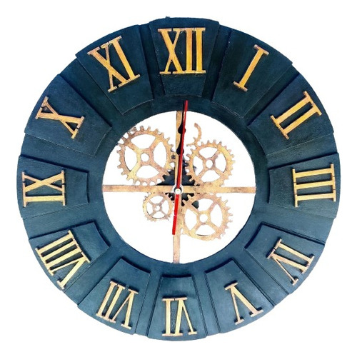 Reloj De Pared Tipo Industrial Vintage