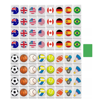 Juego De Fichas Mahjong Con Patrón De Bandera De Bola | Envío gratis