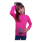 Blusinha Infantil Para Meninas Trico Frio Sem Capuz Bebe